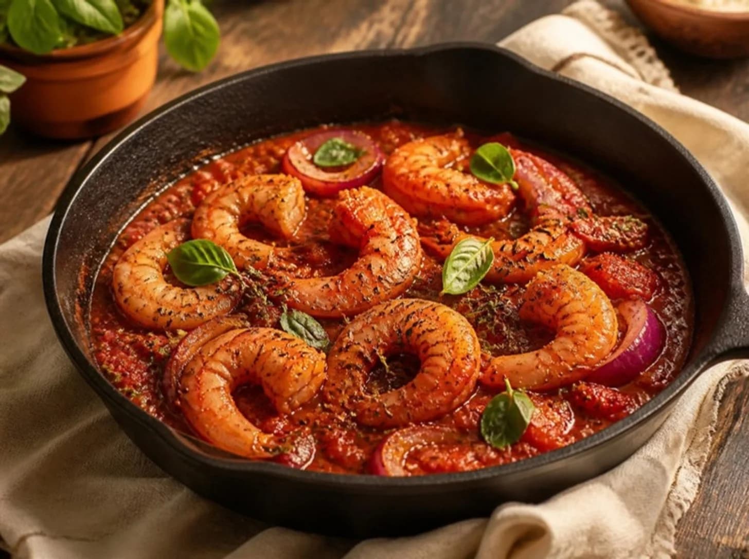 Crevettes (substitut) confites à la provençale