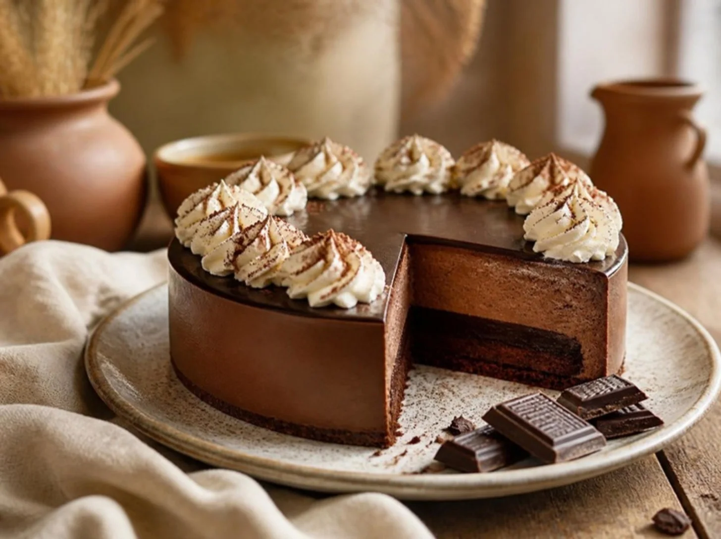 Entremets glacé à la crème chocolat