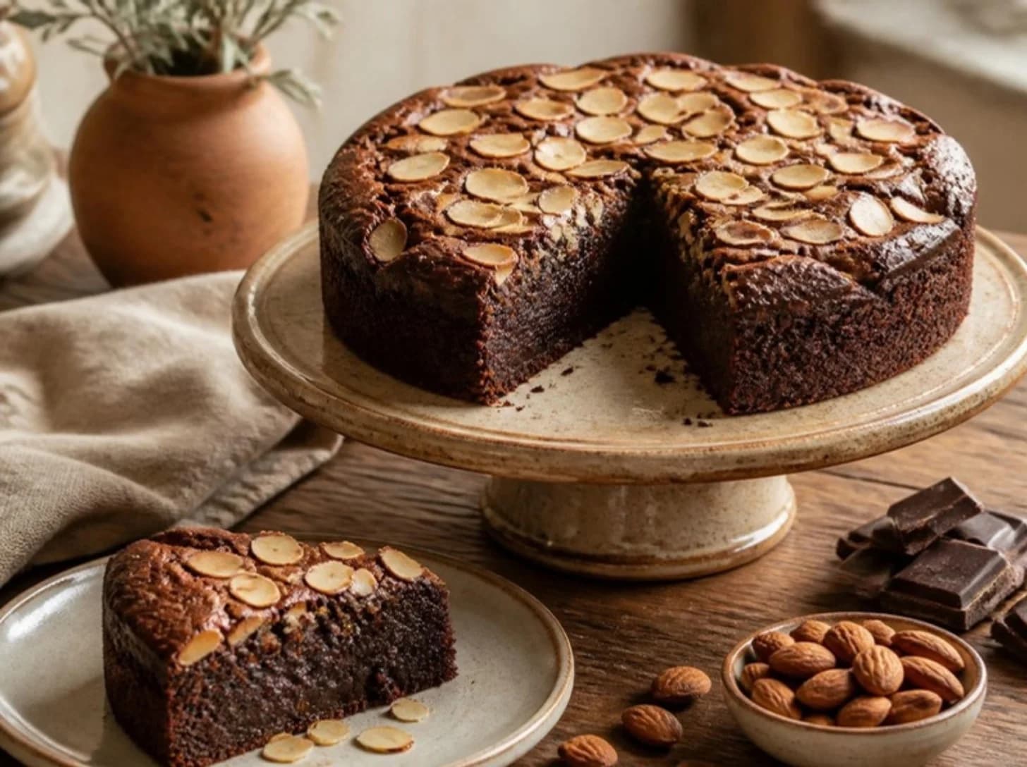 Gâteau amandes-chocolat