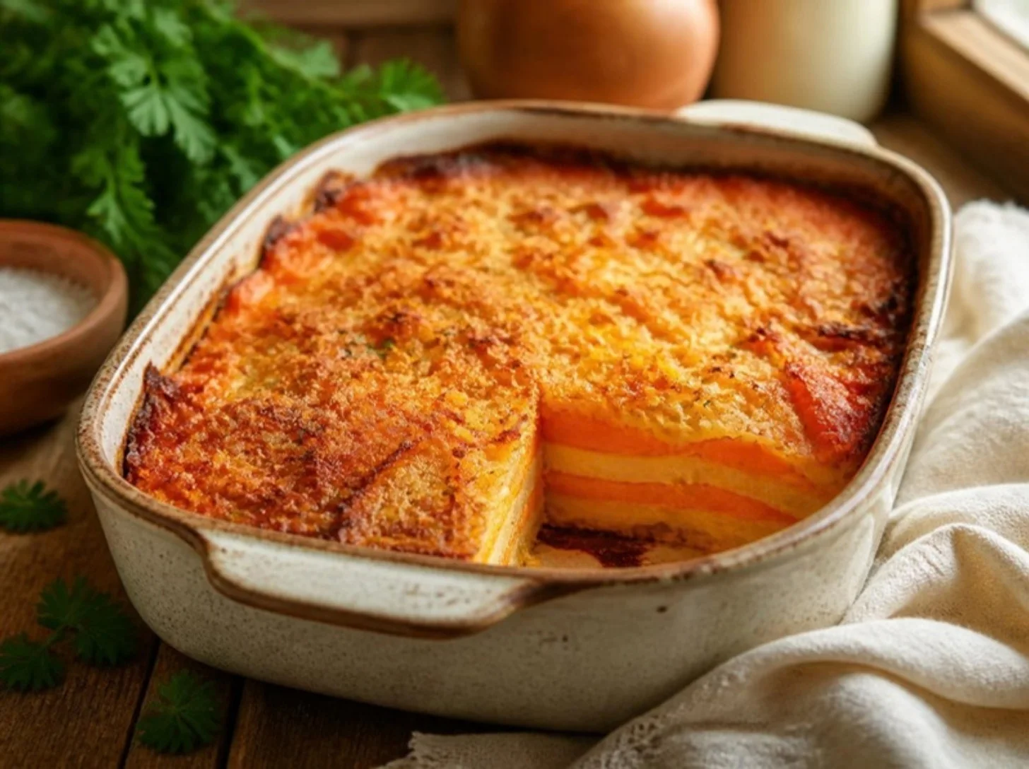 Kugel de pommes de terre et patate douce
