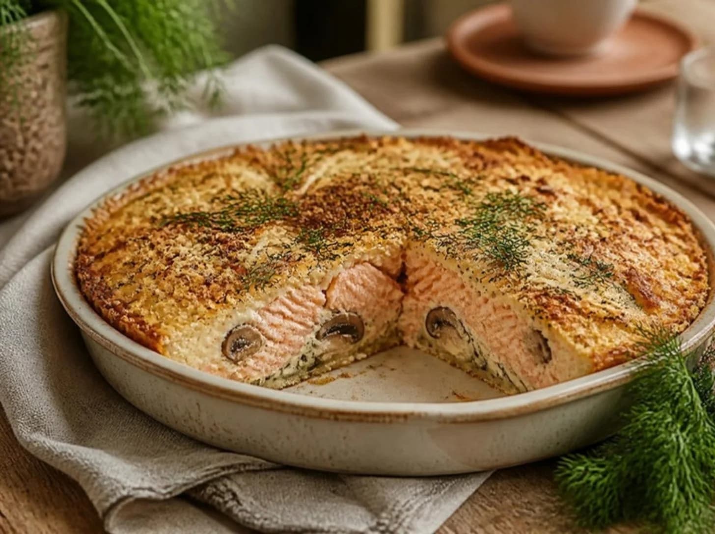 Quiche au saumon et au fromage
