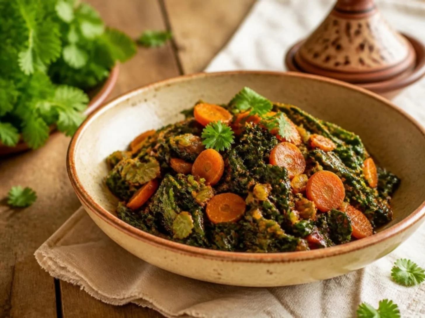 Salade de blettes et carottes au cumin et paprika